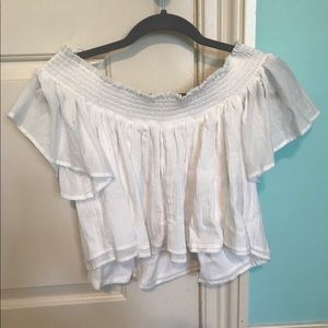 White off the shoulder top